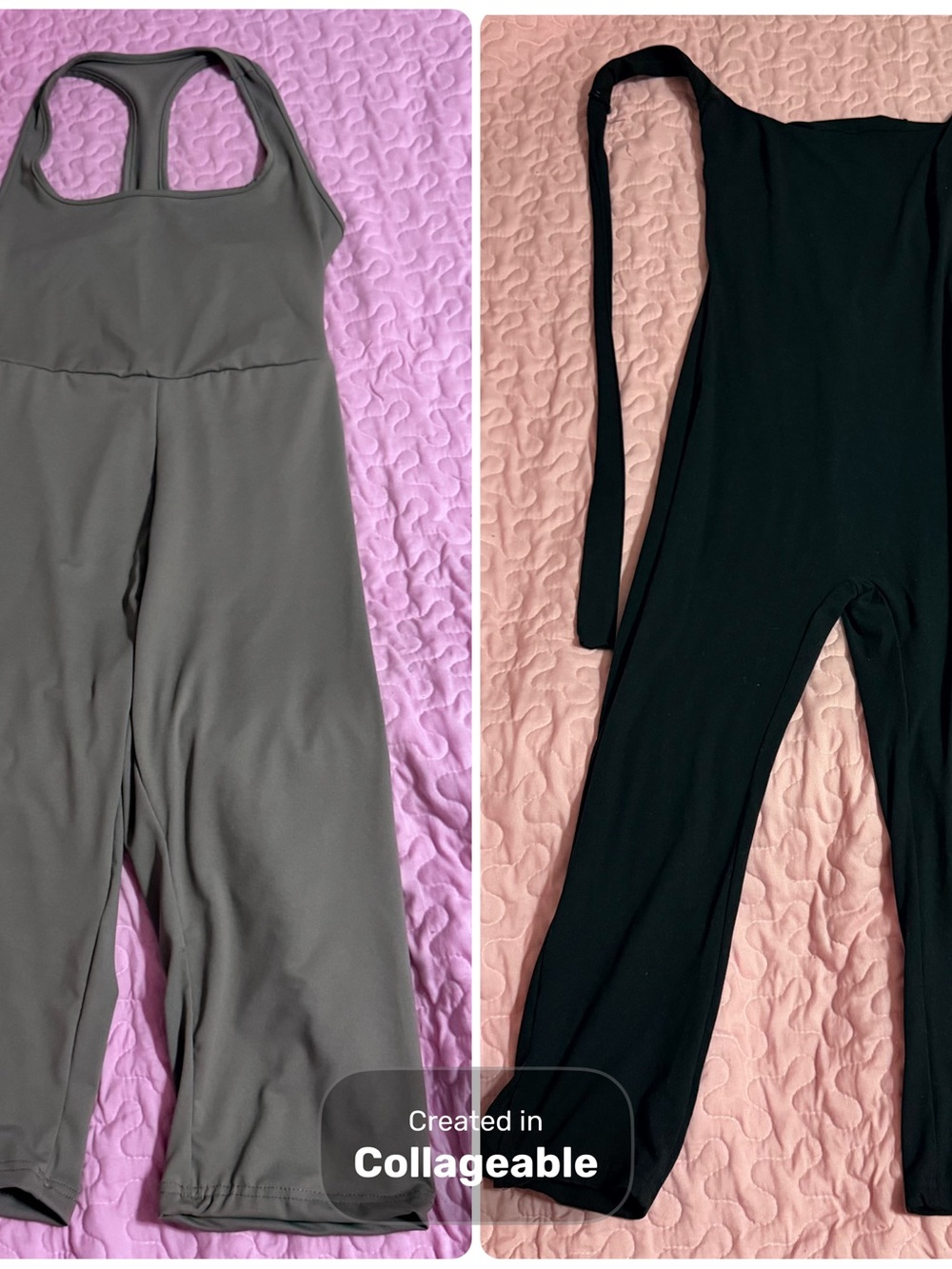Women's Wide-Leg Jumpsuit Bundle - Black and Gray